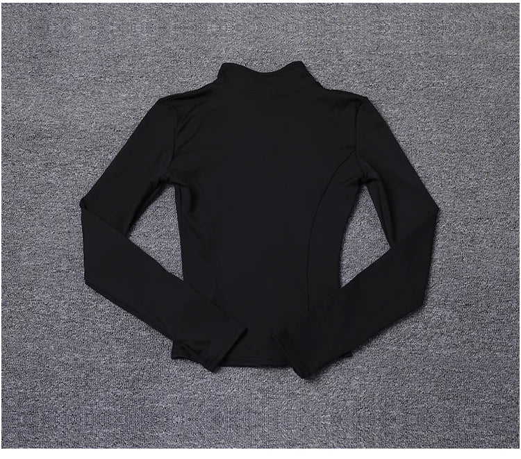 Chaqueta deportiva para mujer, camisa de manga larga, abrigo para hacer ejercicio, ropa de gimnasio, ropa deportiva para yoga