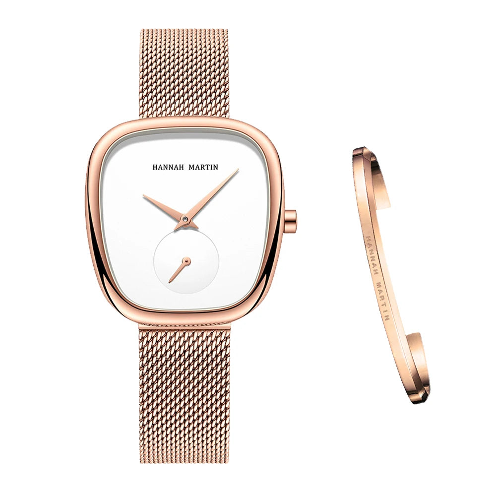 Reloj de pulsera para mujer de cuarzo, de marca superior, de moda de lujo, con movimiento japonés, diseño original, impermeable, con caja de regalo