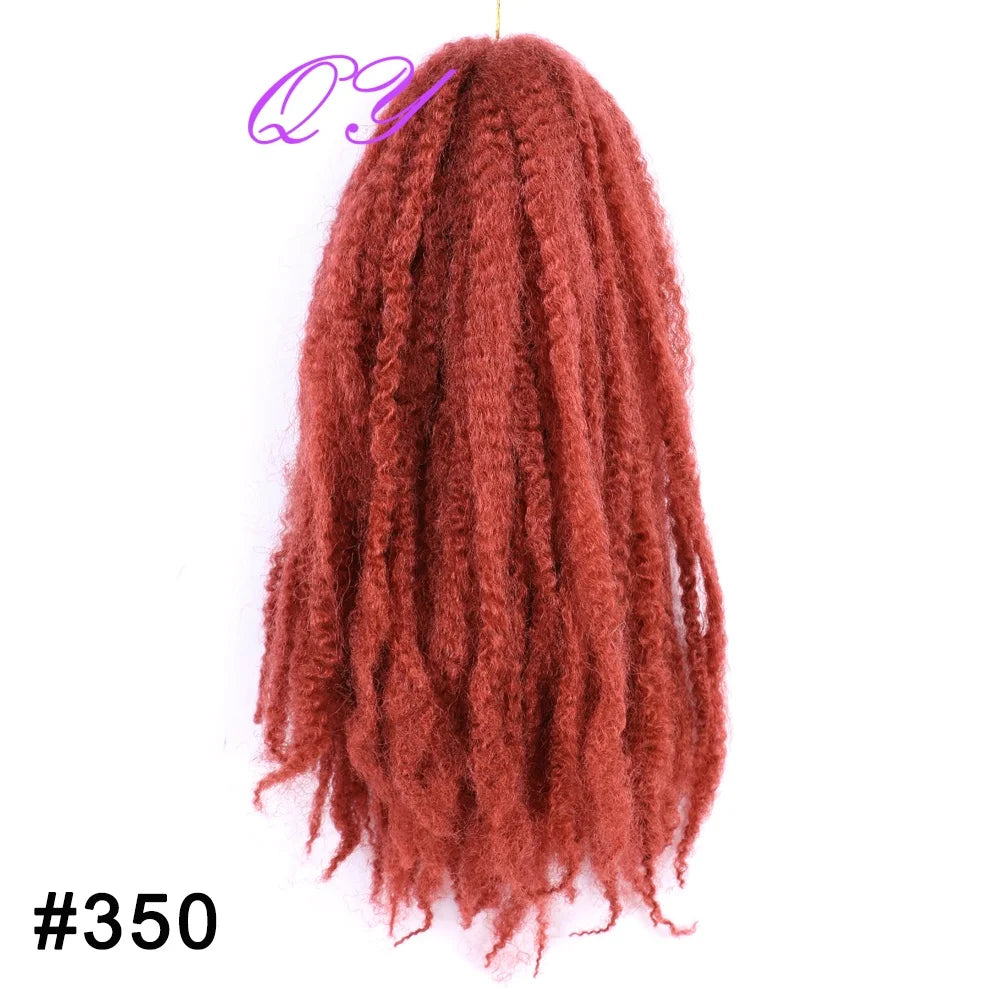 2 pcs Marley Twists Hair Braiding hair synthetic afro kinky Crochet Braiding Hair Extensions for women