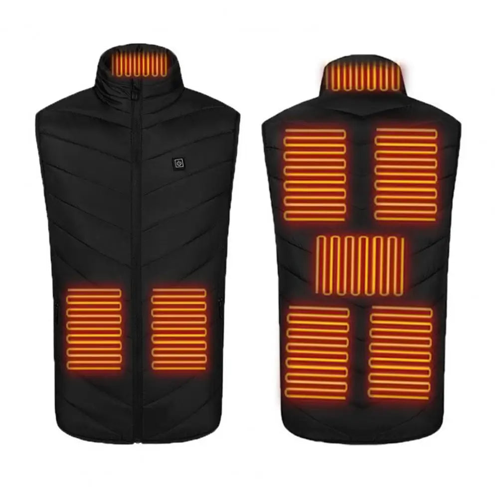 2025 Otoño Chaleco Calefactable Hombre Chaqueta Calefactable Invierno Hombre Mujer 3 Modos de Temperatura 8 Zonas de Calentamiento USB Calentador Chaleco Térmico Abrigo Calentador Corporal