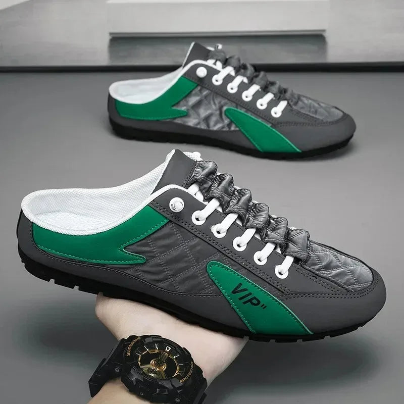 Pantuflas de Verano para Hombre Zapatos Casuales de Fondo Plano de Moda para Hombre Zapatos de Apoyo de Suela Blanda Zapatillas Deportivas para Hombre
