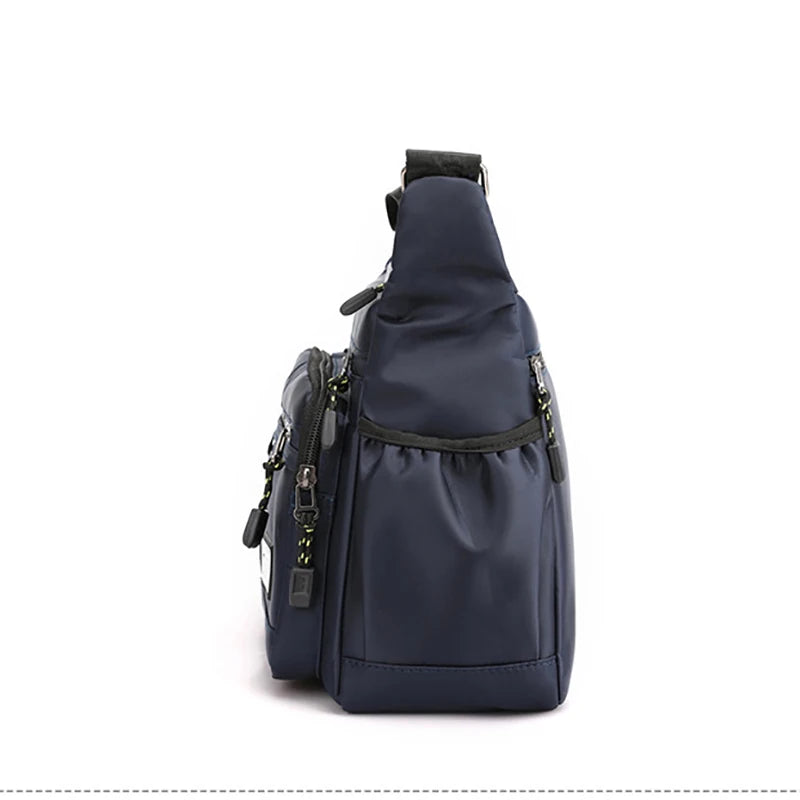 Bolso de hombro Oxford de diseño gran capacidad para hombre, casual, de múltiples capas, a la moda, de un solo hombro, bandolera de lujo