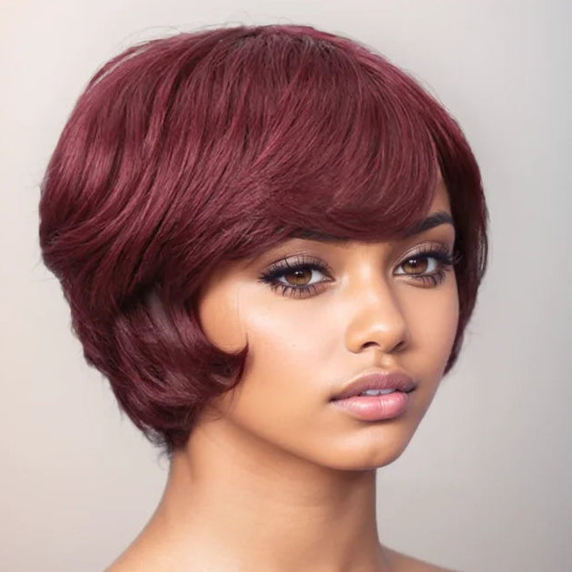Burgundy Pixie Wig