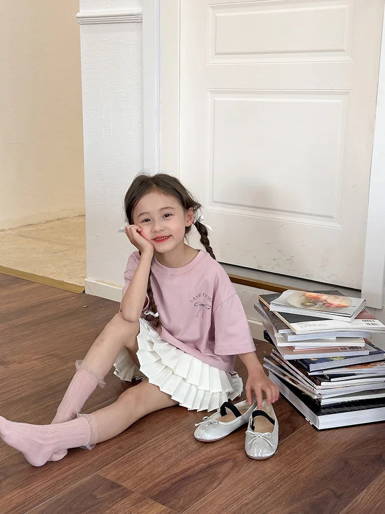 Ropa Infantil Niña Niños Camiseta de Manga Corta Ropa de Niña Verano Tops Ropa de Niños Ropa de Niño Ropa De Niña Ropa De Niño