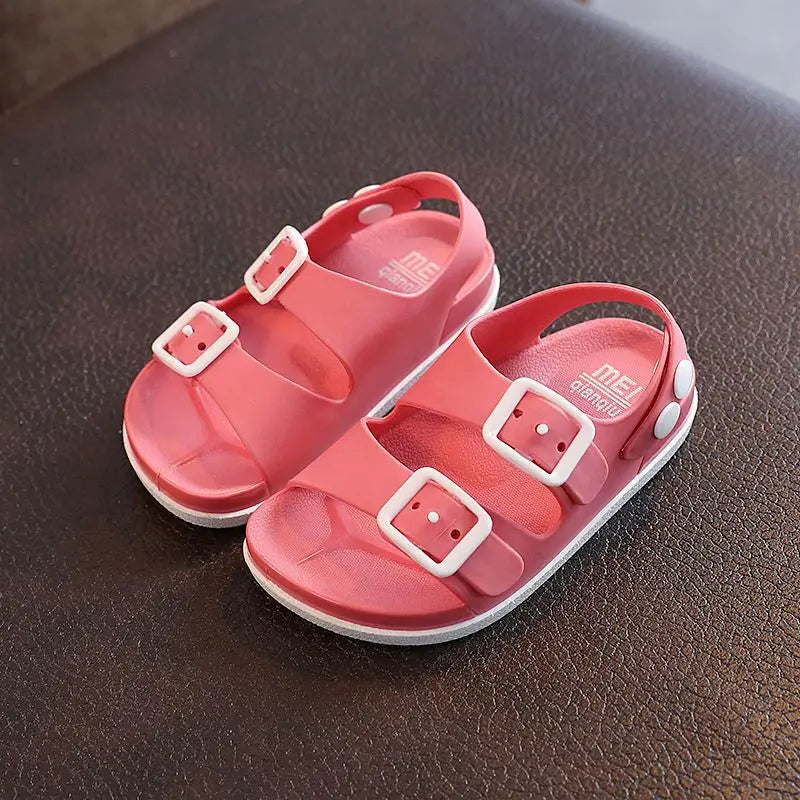 Sandalias para niños y niñas, zapatos de playa suaves y ligeros con puntera cerrada, sandalias de verano para bebés y niños pequeños para exteriores