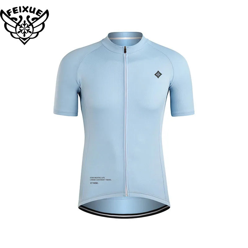 Maillot de Ciclismo para Hombre Transpirable Ropa de Bicicleta Sólido con Bolsillos Camiseta Superior de Ciclismo para Hombres Ropa de Ciclismo de Montaña