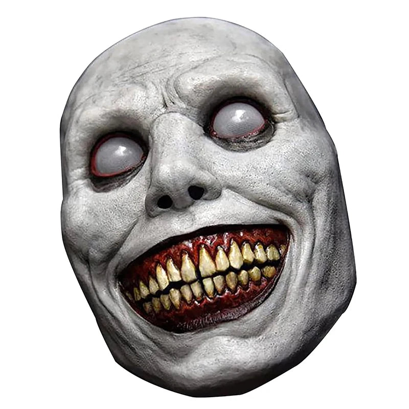 Accesorios de cosplay para fiesta de carnaval de Halloween, máscara de plástico de terror para Halloween, máscara de demonio exorcista, máscara de látex blanco exorcista