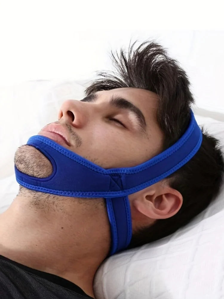 Nueva correa antironquidos de neopreno, cinturón antironquidos, solución para la apnea de la mandíbula, soporte para dormir, cinturón para la apnea, herramienta ajustable para el cuidado del sueño