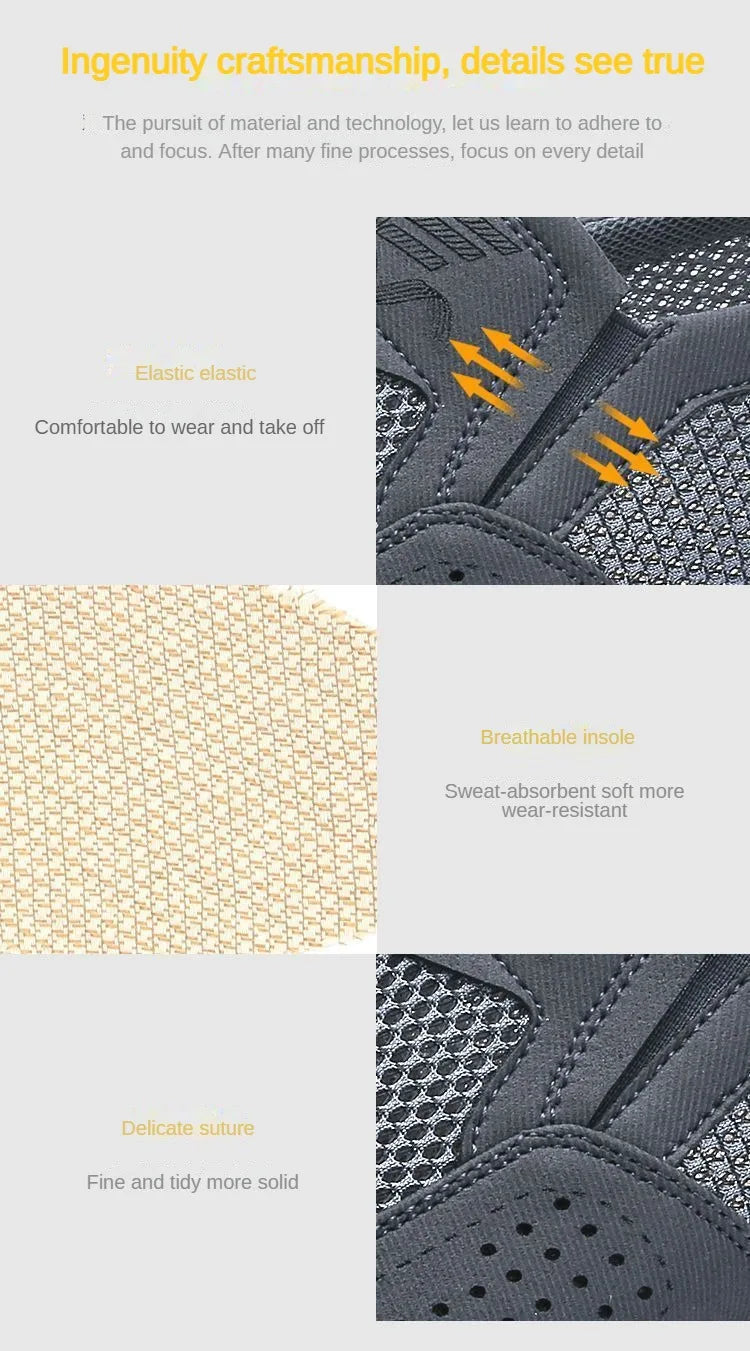Zapatillas casuales de verano 2025 para hombre, de malla transpirable con suela gruesa, asequibles y con envío gratis
