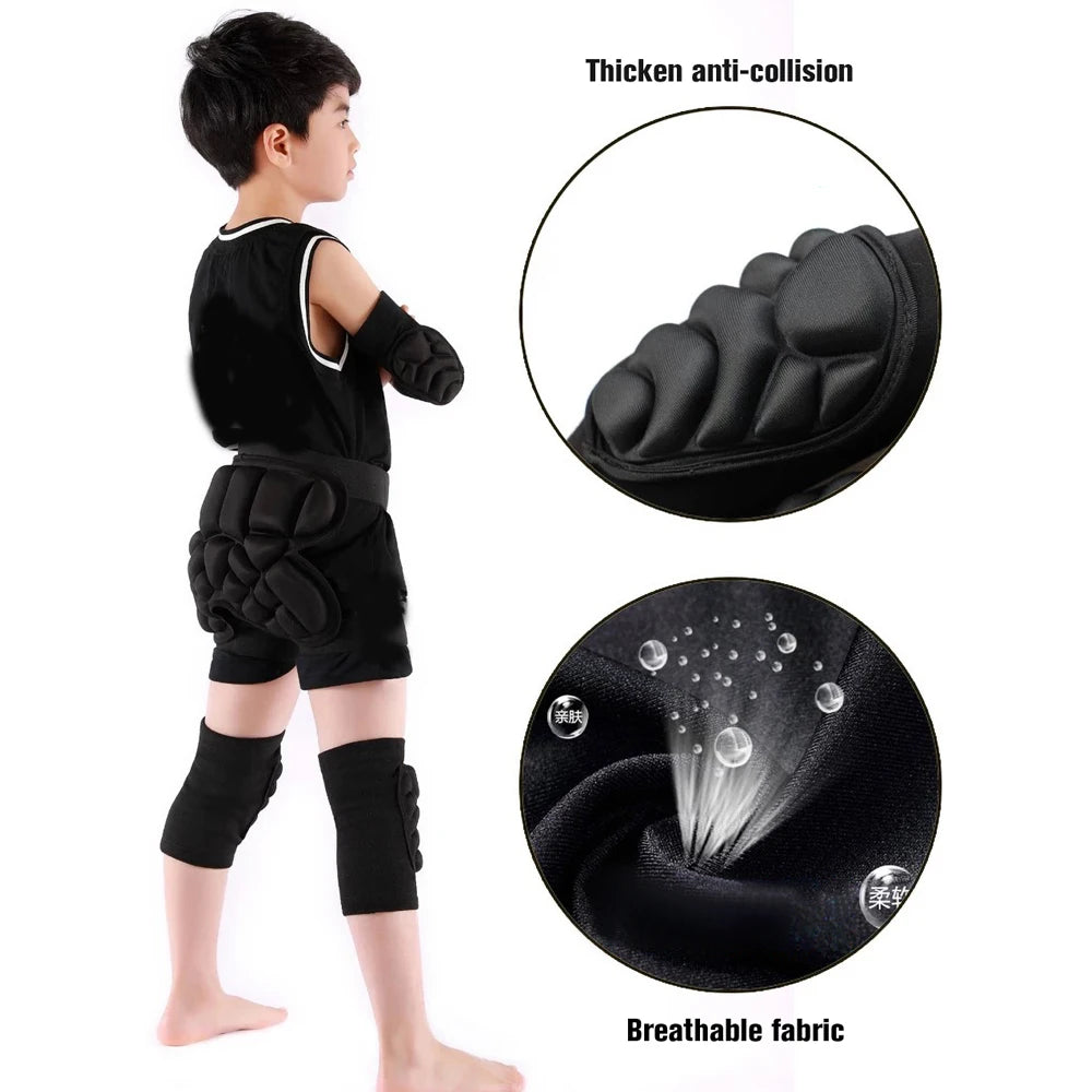 1 par de rodilleras y coderas para niños pequeños, equipo de protección suave, rodilleras protectoras deportivas para patinaje, fútbol, voleibol, ciclismo
