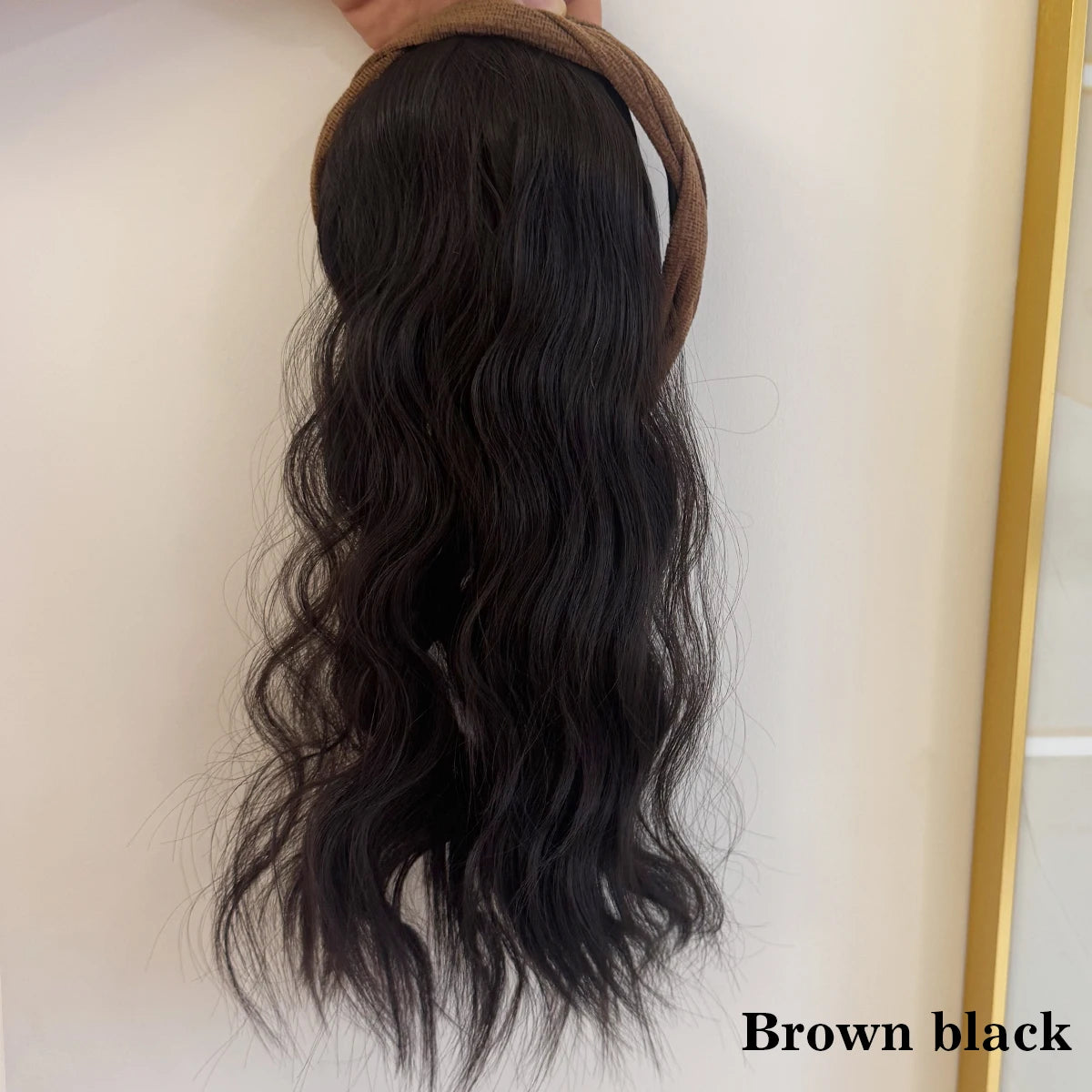 topper Bandeau synthétique cheveux bouclés tête de remplacement bloc perruque pour femmes bandeau résistant à la chaleur extension de cheveux perruque