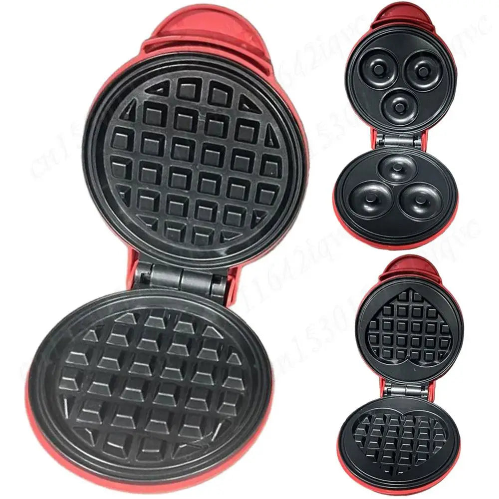 Máquina para hacer sándwiches, tartas, mini gofres, bandeja de horno antiadherente para el hogar, sartén eléctrica para hornear, máquina para hacer mini gofres y galletas.