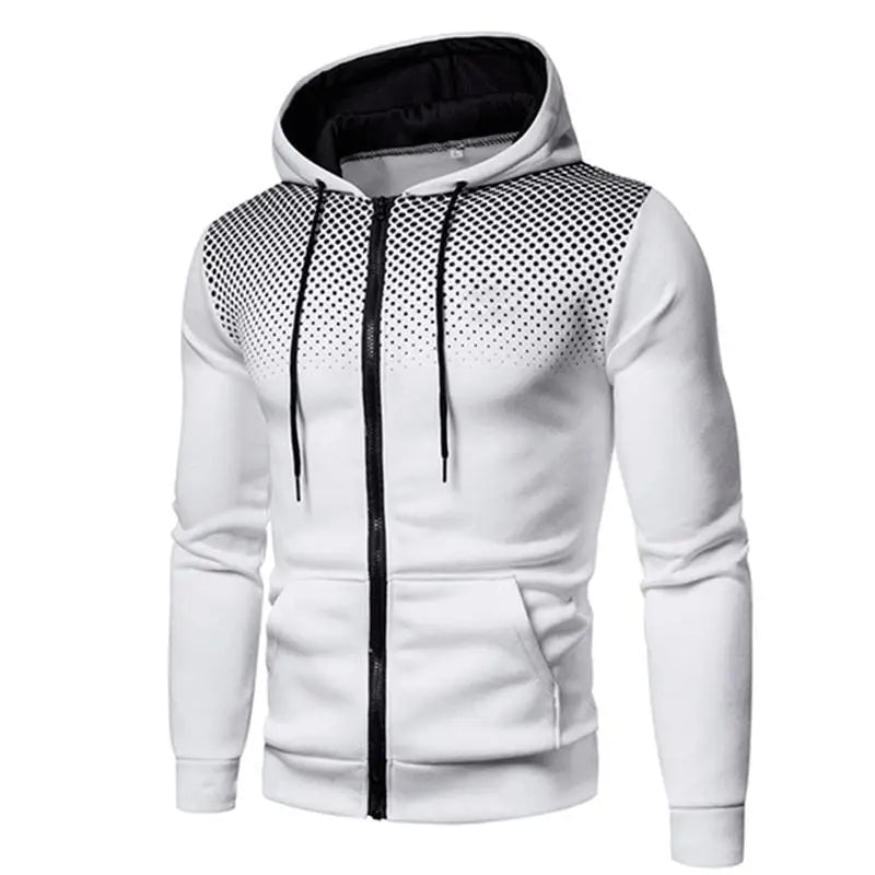 Conjunto de chándal de hombre casual con cremallera y gorro de forro polar de color liso para otoño e invierno estilo europeo y americano