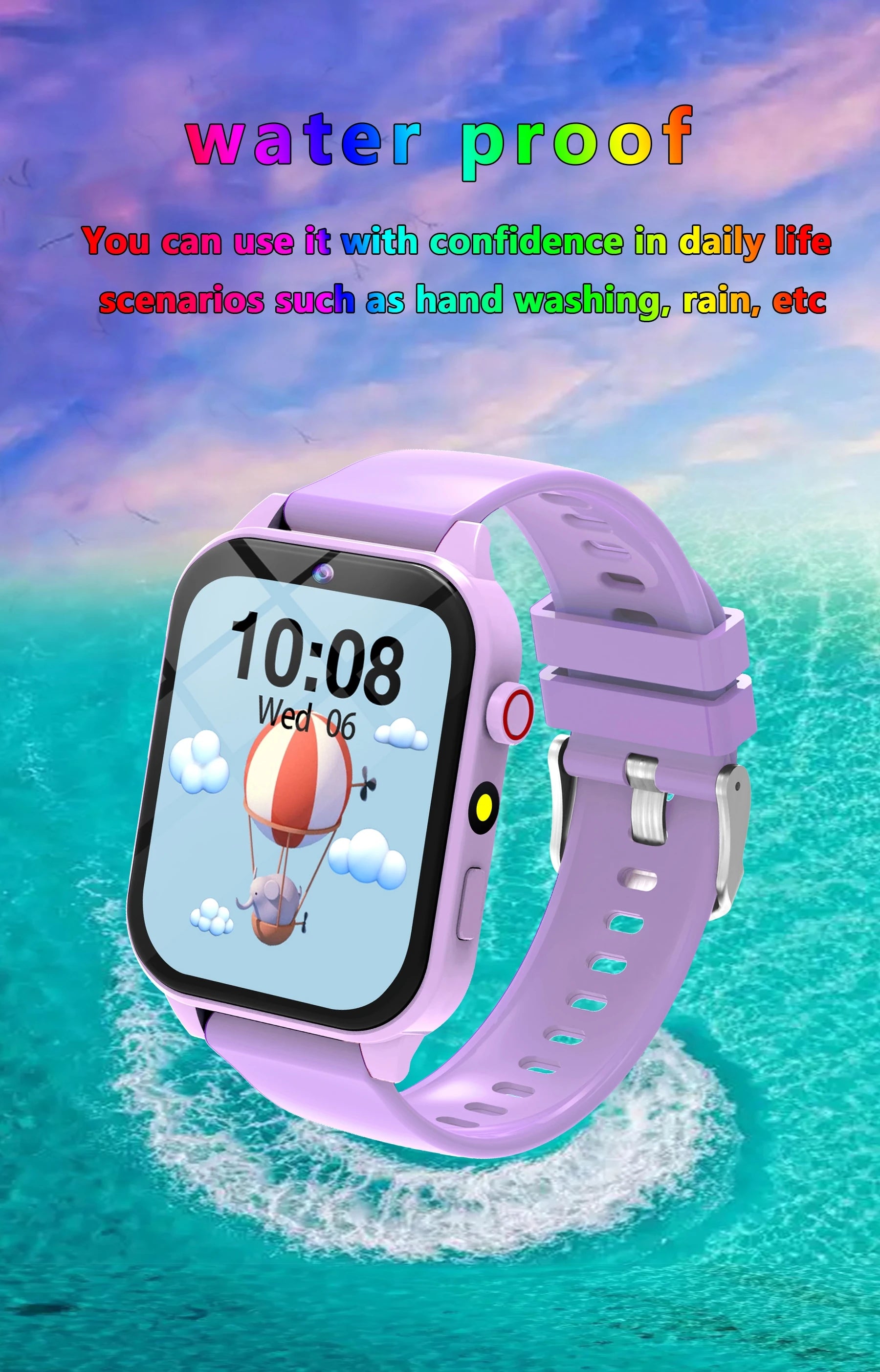 Montre connectée pour enfants, 18 jeux, étanche, lampe torche, télécommande, photographie, cadeau de vacances et d'anniversaire pour garçons et filles
