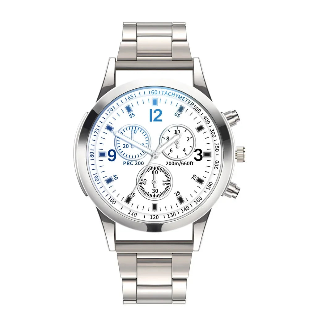 Nuevo reloj de hombre, banda de lujo, reloj redondo, moda, Blu-ray, reloj romano para hombre, relojes para hombre, שעון ספורט, часы мужские наручные