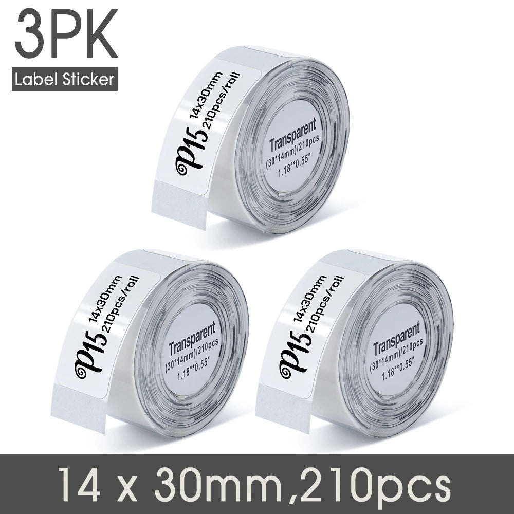 Imprimante d'étiquettes Pristar P15, mini-étiqueteuse portable sans encre Bluetooth, similaire à l'étiqueteuse D30 D11 D101 D110, imprimante thermique