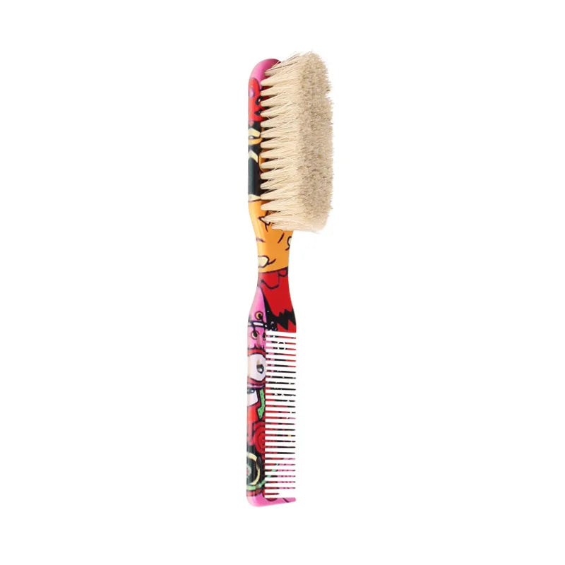 New Professional Barber Hair Cleaning Brush Men Horse Hair Bristle Beard Brush Hairdressing Neck Duster Broken Hair Remove Tools
