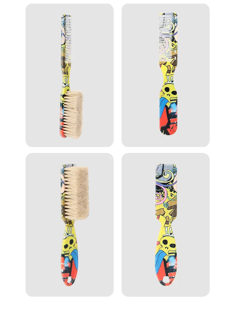 New Professional Barber Hair Cleaning Brush Men Horse Hair Bristle Beard Brush Hairdressing Neck Duster Broken Hair Remove Tools