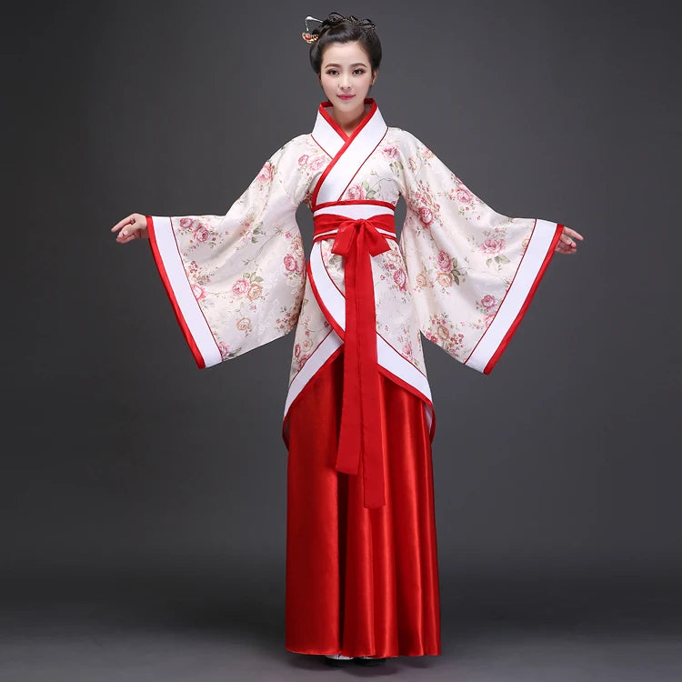 Vestido tradicional rojo Hanfu para mujer – Elegante, majestuoso y perfecto para ocasiones especiales