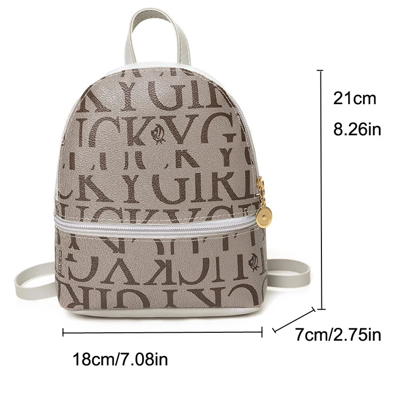 Mini Mochila de Moda Retro Bolso Bandolera Pequeño Lindo Monedero de Cuero PU Pequeña Mochila para Mujer Viaje Salida Bolso