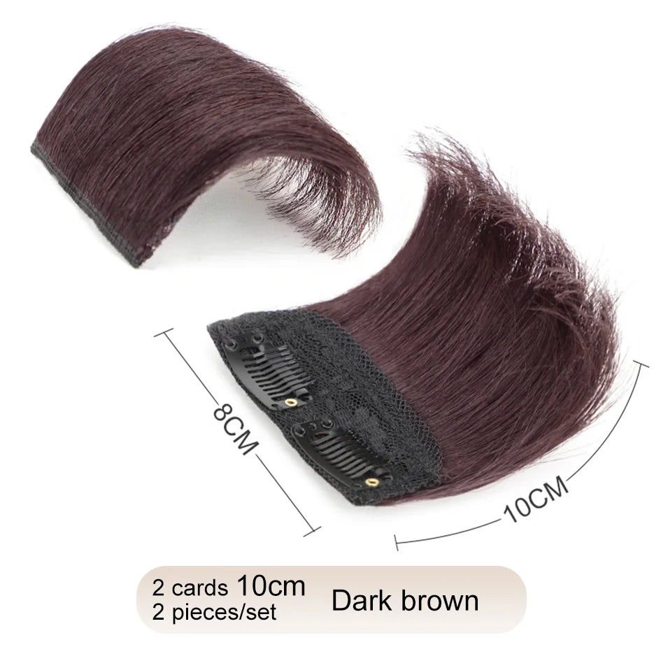 Extensiones de pelo sintético de 2 piezas/juego, extensiones de pelo, aberturas y piezas de repuesto para la parte superior, artefacto de reemplazo