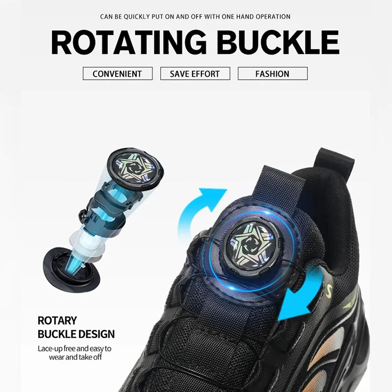 Steel Toe Work Shoes for Men Lightweight Breathable Work Sneakers Indestructible Anti-Smash Anti-Puncture Safety Shoes Man