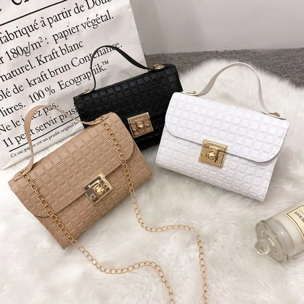 Bolso de hombro minimalista de piel sintética con cadena, bolso de mano de gran capacidad para axila, bolso de hombro individual, bolsos tipo tote, bolso bandolera para mujer