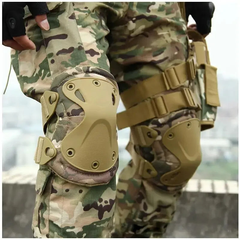 Taktisk knebeskytter albue CS militærbeskytter hær airsoft utendørs sport jakt knebeskytter sikkerhetsutstyr knebeskyttere