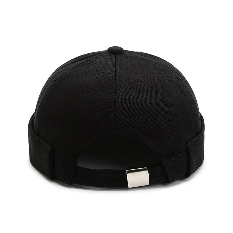 Gorro de punto vintage con bordado de palma para hombre, gorro docker, gorro de propietario de primavera, gorro sin ala unisex de Hip Hop, gorros ajustables
