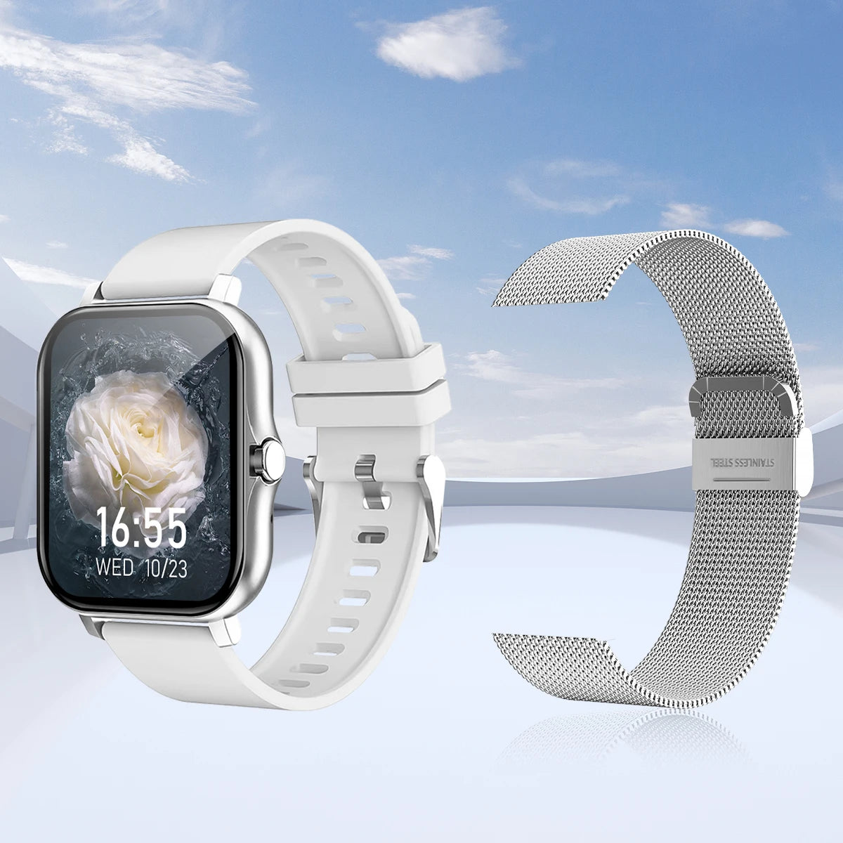 Reloj inteligente con llamadas/marcador inalámbrico, modo deportivo, recordatorio y rechazo de llamadas, monitoreo de estado físico para iPhone/Android
