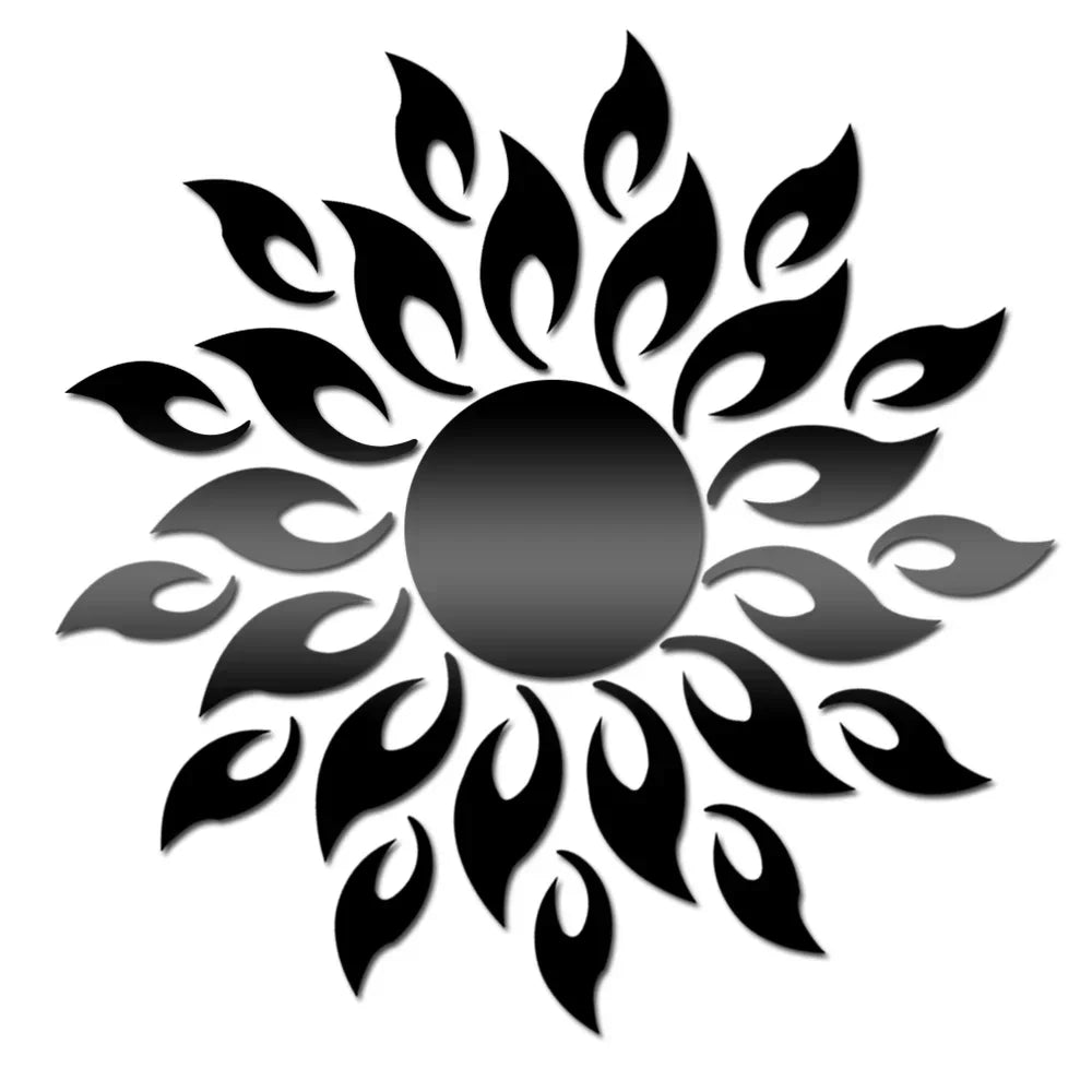Autocollants muraux pour décoration de chambre, salon et maison, 1 pièce, miroir solaire réfléchissant, matériau PS