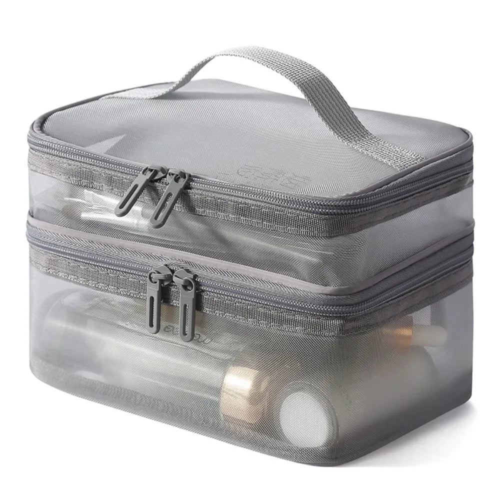 Neceser de viaje de gran capacidad, bolsa de aseo conveniente, bolsa de almacenamiento de viaje al aire libre, estuche de maquillaje impermeable para mujer, nuevo