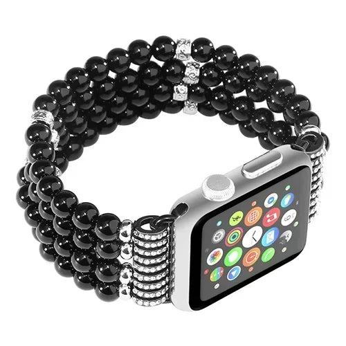 Perlesmykkereim til Apple Watch-rem 45 mm 41 mm 44 mm 42 mm 40 mm 46 mm 49 mm Damerem Apple Watch Ultra 10 9 8 7 6 5 4 3 SE
