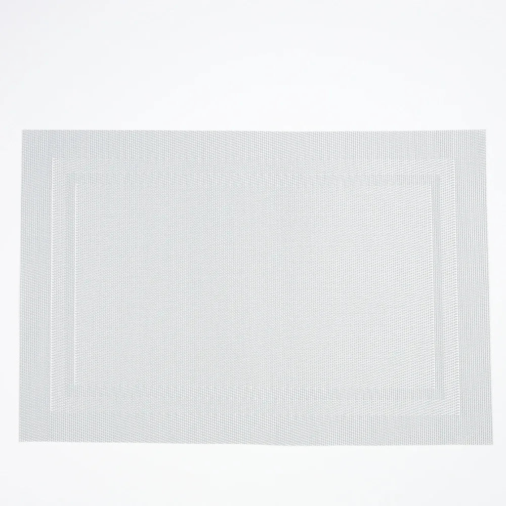 Juego de 4 manteles individuales, manteles individuales de vinilo tejido resistentes al calor, salvamanteles de PVC antideslizantes lavables, manteles individuales de plástico de primera calidad fáciles de limpiar.