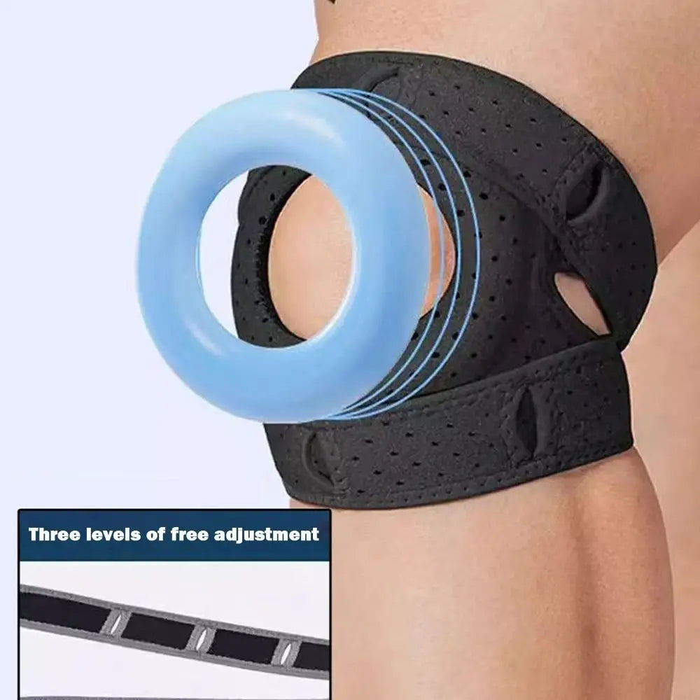 Soporte para equipo deportivo Rodilleras transpirables ajustables con correa rotuliana que mejoran la estabilidad de las articulaciones Cómodo soporte de rodilla para deportes al aire libre