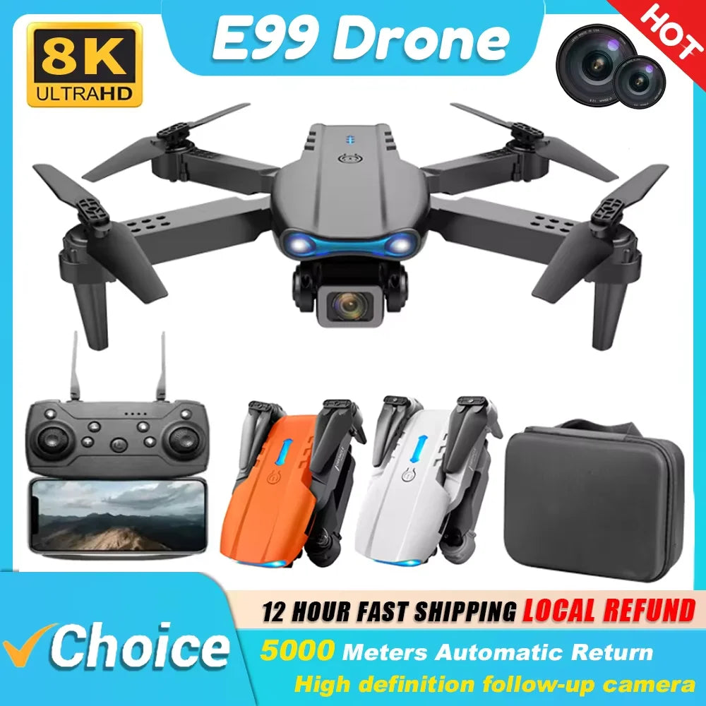 KBDFA E99Pro Drone HD Professional 4k drone Dual Camera WIFI fpv Aircraft Quadcopter Obstacle Avoidance Aerial Photography Drone