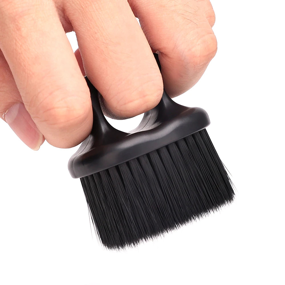 Cepillo de dedos para peluquería, cepillo para limpiar el cabello, cepillo para quitar el polvo del cuello, cepillos profesionales de peluquería, herramientas de estilismo