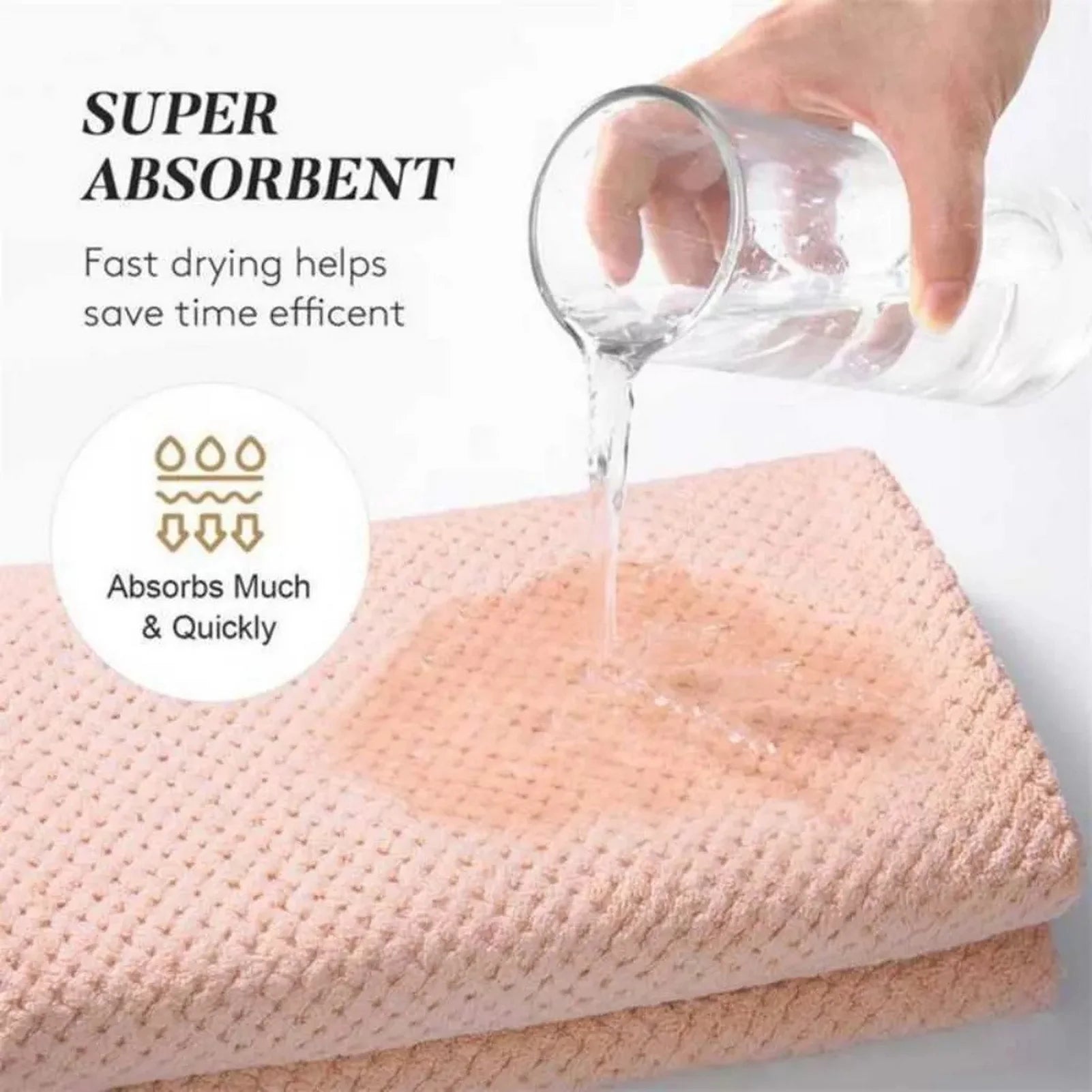 Grandes serviettes en microfibre pour cheveux ultra douces avec boucle élastique pour cheveux bouclés, longs et courts