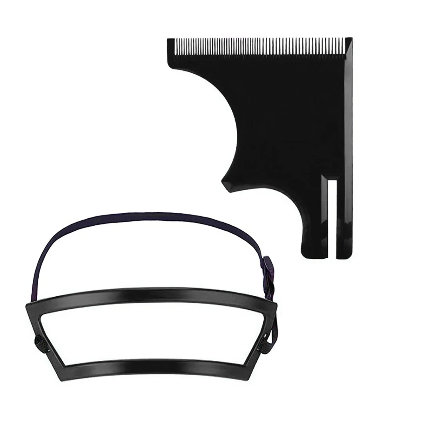 Kit de corte de pelo, barba, perilla, plantilla para afeitar el escote, herramienta para dar forma a la línea del cabello, kit de peluquería, suministros de barbería