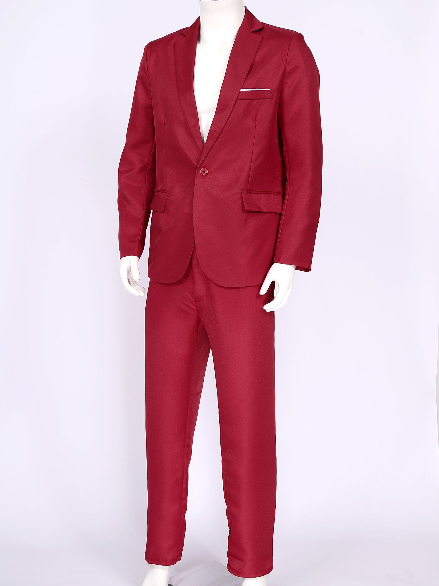Traje de hombre de caballero de 2 piezas, uniforme formal, chaqueta de blazer de manga larga con solapa y pantalón, trajes para reuniones de oficina, negocios y fiestas de boda