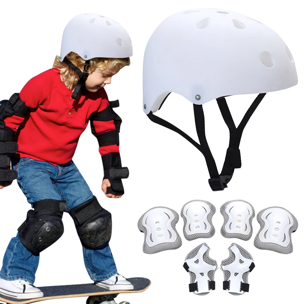 Kids Safety Helmet Knee Elbow Pad Set Toddler Helmet with Protective Gear Set for Bicycle Cycling Skateboard Scooter Skating