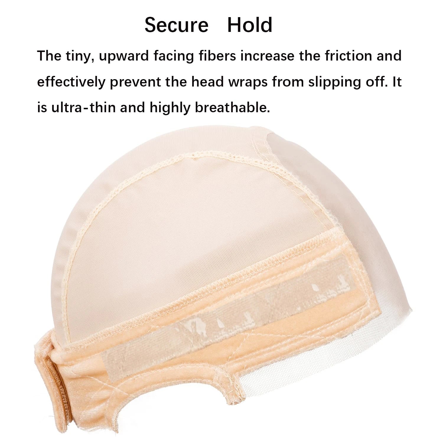 Gorro de sujeción para pelucas Lace Wig Grip, banda de sujeción para pelucas de encaje frontal para mantener las pelucas en su sitio, gorro de peluca ajustable con banda de sujeción antideslizante