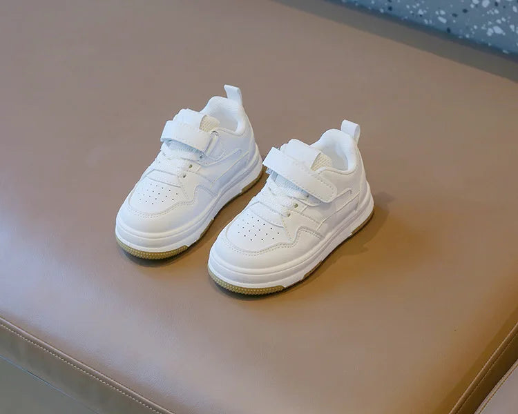Children's White Shoes Spring and Autumn Kid's Sports Shoes Anti slip Lightweight Boys Board Shoes Soft Sole Baby Casual Shoes