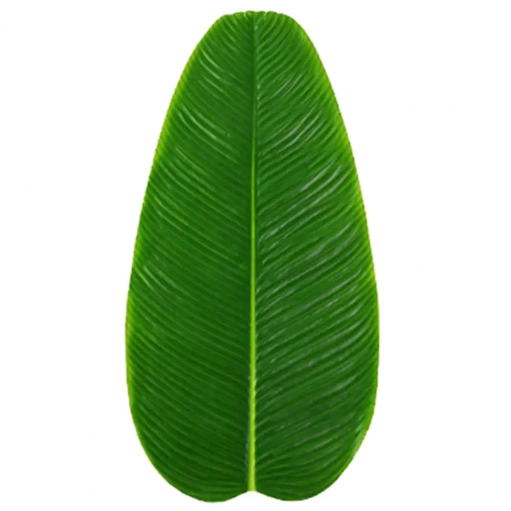 Manteles individuales de hojas de plátano artificiales, decoración de mesa, resistentes al calor, posavasos para bebidas, tapetes sintéticos para mesa de comedor