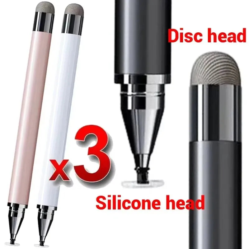 Stylet capacitif universel 2 en 1 pour tablette et téléphone intelligent, 3/1 pièces, stylos de dessin pour iPhone/Android, tous écrans tactiles capacitifs