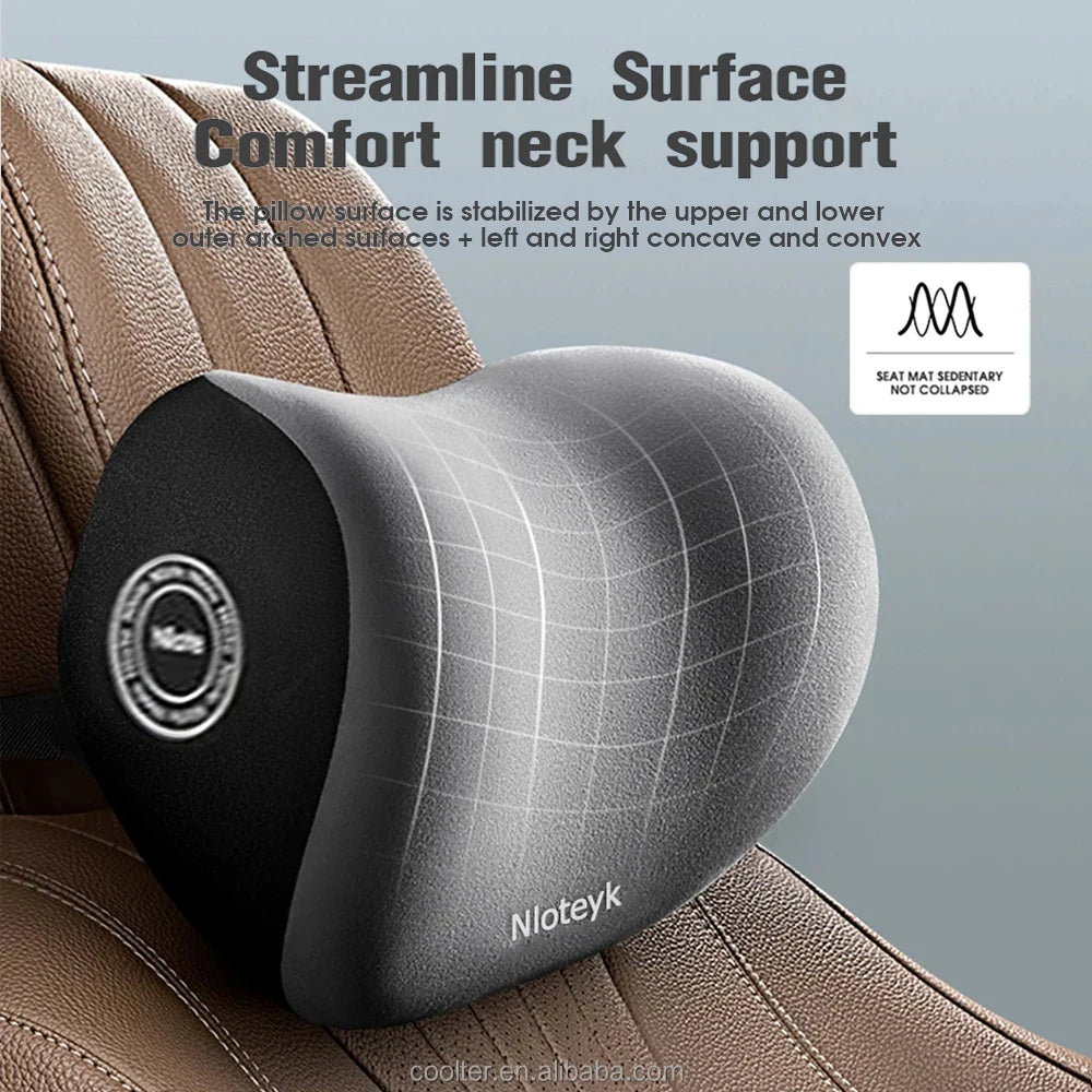 Car Memory Foam Neck Pillow Protection Lumbar Backrest Cushion Lumbar Cushion Car Headrest Cushion