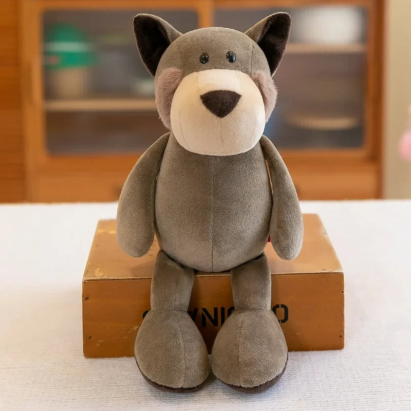 Peluches Animaux Jouets Poupées Douces Jungle Lion Éléphant Tigre Chien Renard Singe Cerf Enfants Cadeau Kawaii Bébé Enfants Hobbie Jouets