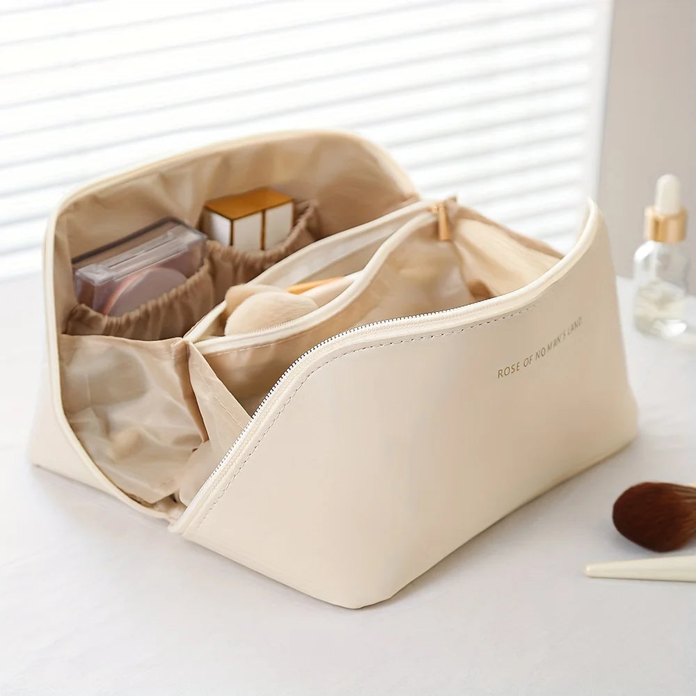 Organizador de maquillaje, bolsa de aseo para mujer, estuche de maquillaje, bolsa de almacenamiento, caja de lujo para mujer, neceser, bolsa organizadora con cremallera para viaje
