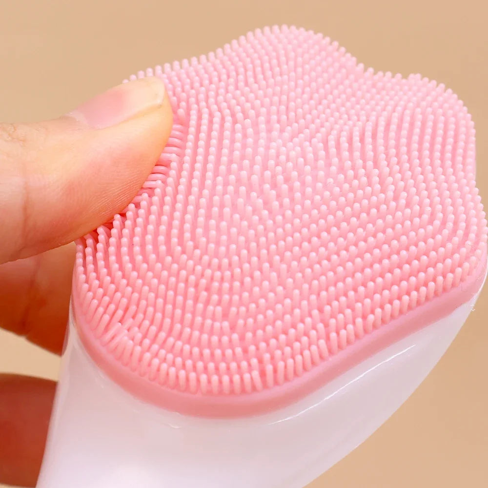 Cepillo de limpieza facial de silicona, limpiador facial, removedor de espinillas, herramienta de maquillaje, cabezal de cepillo con puntos adhesivos densos, cepillos faciales