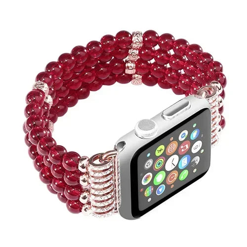 Perlesmykkereim til Apple Watch-rem 45 mm 41 mm 44 mm 42 mm 40 mm 46 mm 49 mm Damerem Apple Watch Ultra 10 9 8 7 6 5 4 3 SE